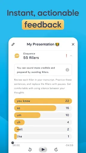 Скриншот 4 — Speeko: AI for Public Speaking