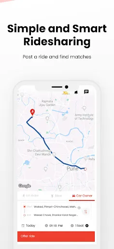 Скриншот 2 — sRide - Carpool & Taxipool