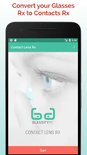 Скриншот 1 — Contact Lens Calculator
