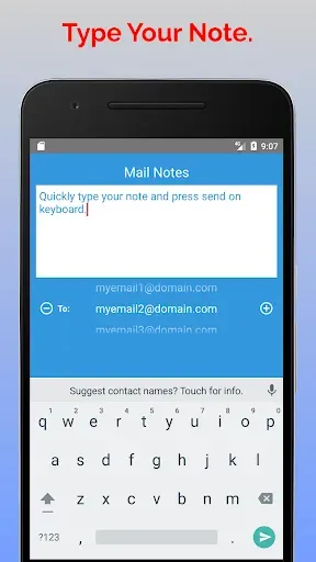 Скриншот 1 — Mail Notes - Quick Email Notes