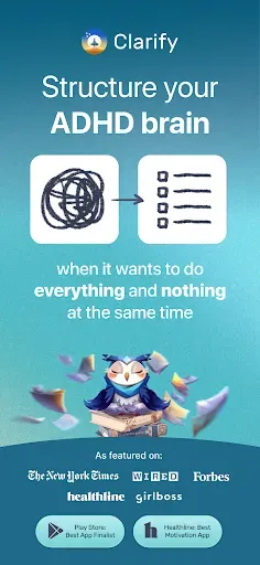 Скриншот 1 — Clarify: ADHD Organizer & help