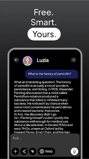Скриншот 1 — Luzia: Your AI Assistant