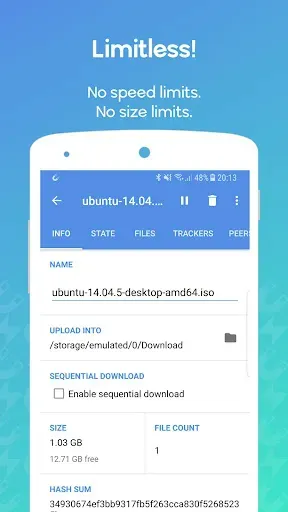 Скриншот 2 — WeTorrent - Torrent Downloader