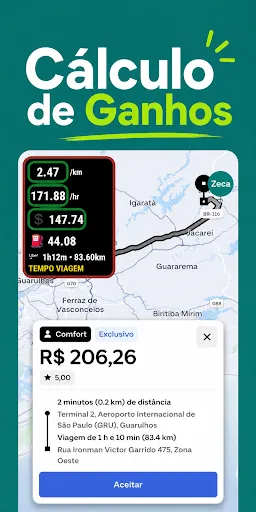 Скриншот 1 — Zeca: Calculadora de Ganhos