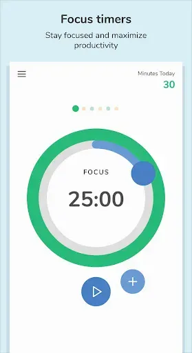 Скриншот 1 — Focusmeter: Pomodoro Timer