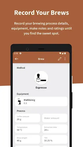 Скриншот 2 — iBrewCoffee - Coffee Journal