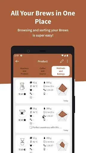 Скриншот 4 — iBrewCoffee - Coffee Journal