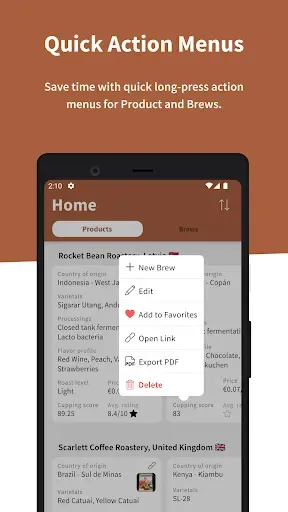 Скриншот 6 — iBrewCoffee - Coffee Journal