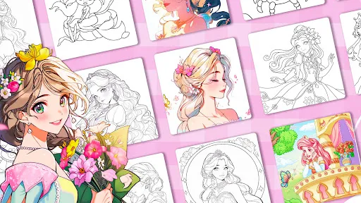 Скриншот 1 — Princess Coloring:Drawing Game