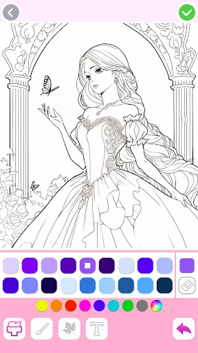 Скриншот 3 — Princess Coloring:Drawing Game