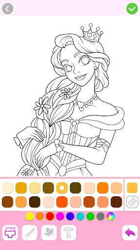 Скриншот 4 — Princess Coloring:Drawing Game
