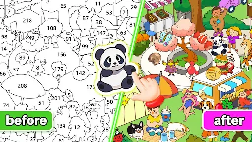 Скриншот 1 — Color Sticker:Рисовать & Колор