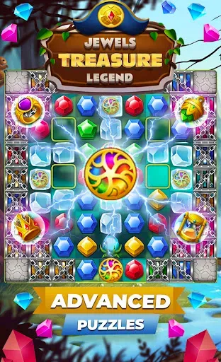 Скриншот 2 — Jewels Treasures Match 3 Pro