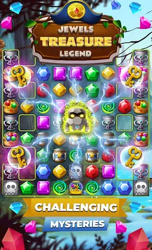 Скриншот 3 — Jewels Treasures Match 3 Pro