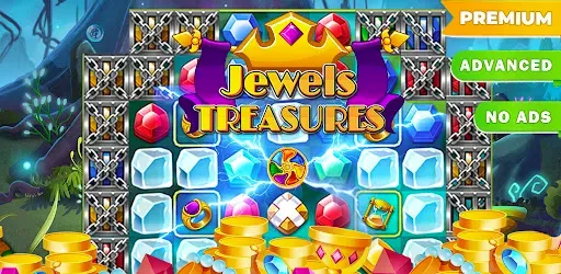Скриншот 4 — Jewels Treasures Match 3 Pro