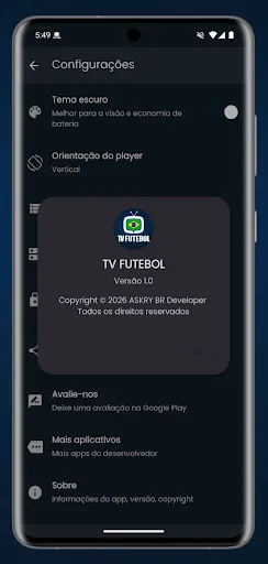 Скриншот 6 — TV Futebol – Ao Vivo