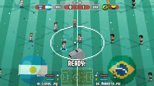 Скриншот 1 — Pixel Cup Soccer - Lite