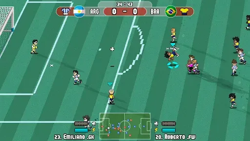 Скриншот 4 — Pixel Cup Soccer - Lite