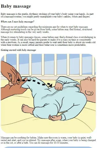 Скриншот 1 — Baby Massage Tips