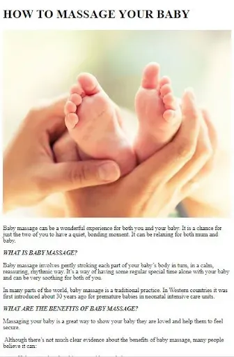 Скриншот 2 — Baby Massage Tips