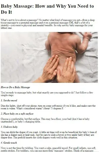 Скриншот 3 — Baby Massage Tips