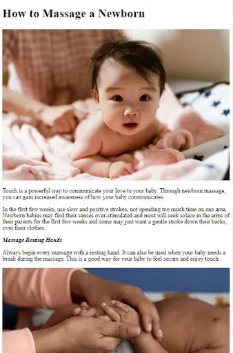 Скриншот 4 — Baby Massage Tips