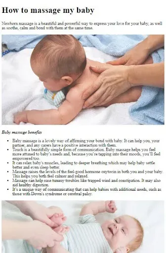Скриншот 5 — Baby Massage Tips