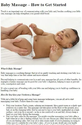 Скриншот 6 — Baby Massage Tips
