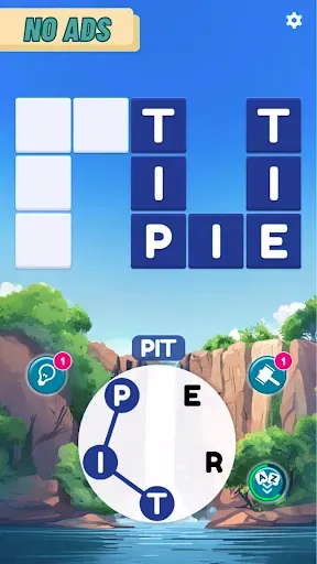 Скриншот 1 — Word Garden – Relaxing Puzzle