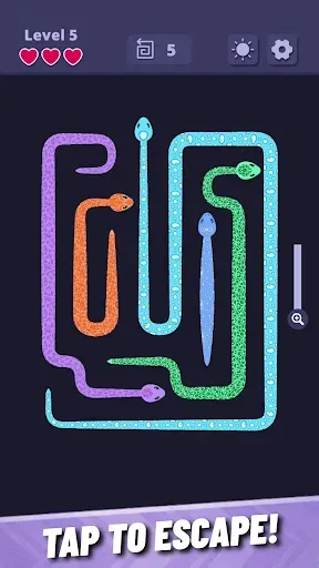 Скриншот 1 — Snake Escape: Maze Puzzle