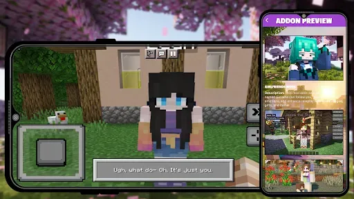 Скриншот 2 — Мод Girlfriend для Minecraft