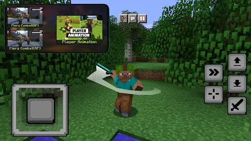 Скриншот 1 — Player Animation Mod Minecraft
