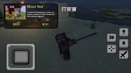 Скриншот 2 — Player Animation Mod Minecraft