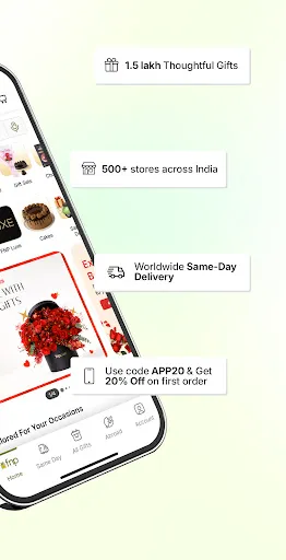 Скриншот 2 — FNP: Gifts, Flowers, Cakes App