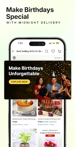 Скриншот 5 — FNP: Gifts, Flowers, Cakes App