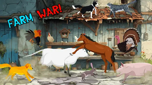 Скриншот 1 — Horse Fights Farm Animals