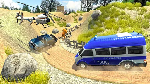 Скриншот 1 — Police Van Hill Driving Games