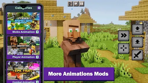 Скриншот 1 — Mob Animations Addon Minecraft