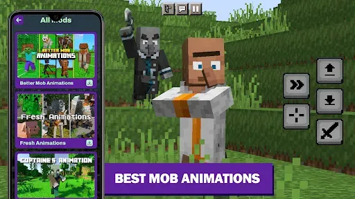 Скриншот 2 — Mob Animations Addon Minecraft