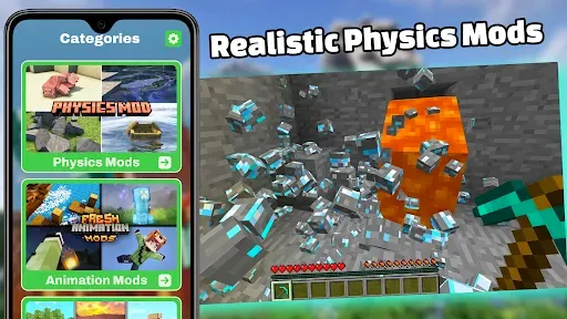 Скриншот 6 — Mod Realistic Physic Minecraft