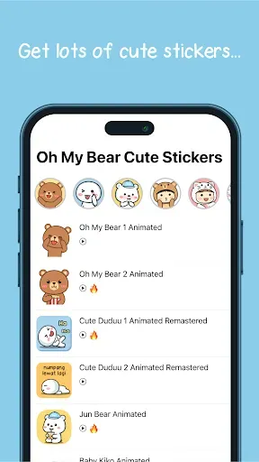 Скриншот 2 — Oh My Bear Cute Stickers