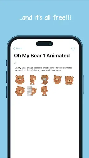 Скриншот 4 — Oh My Bear Cute Stickers