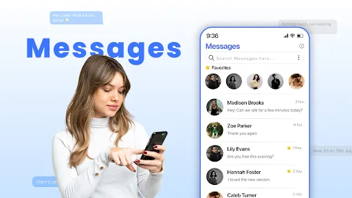 Скриншот 1 — Messenger: SMS Home Launcher