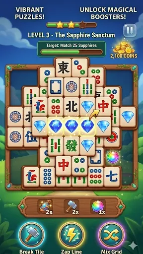 Скриншот 4 — Mahjong Solatire Zen Tile Game