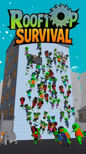 Скриншот 1 — Rooftop Survival — Zombie TD