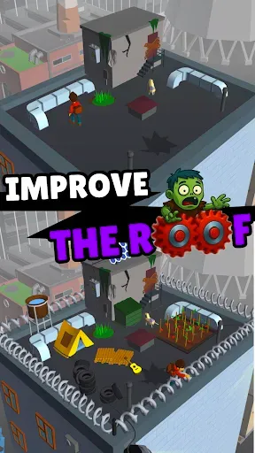 Скриншот 7 — Rooftop Survival — Zombie TD