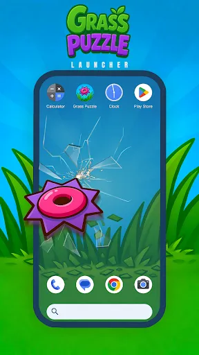 Скриншот 1 — Grass Puzzle Launcher
