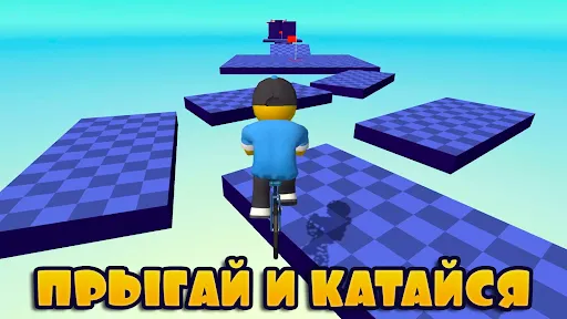 Скриншот 1 — Obby bike: Паркур на велике