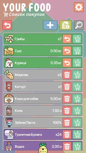Скриншот 2 — Your Food: инвентарь продуктов