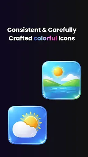 Скриншот 5 — Glass Icon Pack: Glassmorphism